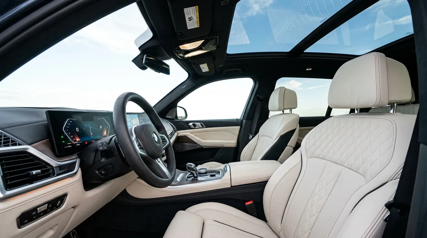 Habitacle cuir Merino ivoire et toit panoramique du BMW X7