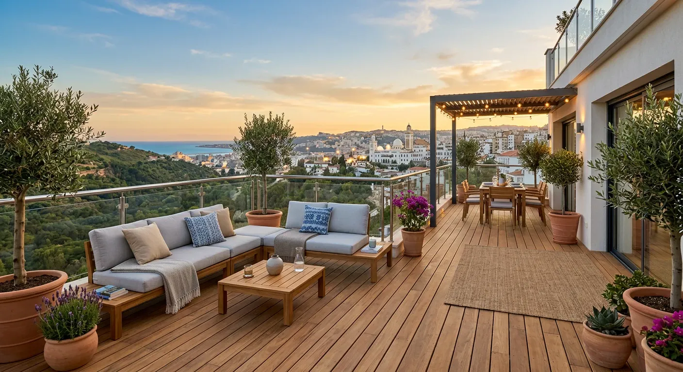 Duplex meublé avec rooftop privé à louer à Sidi Yahia, Hydra