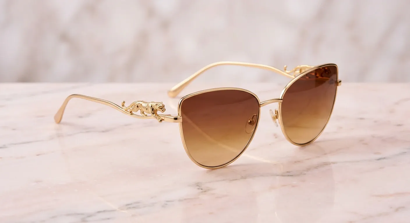 Lunettes de soleil Cartier Panthère œil de chat dorées à vendre à Alger